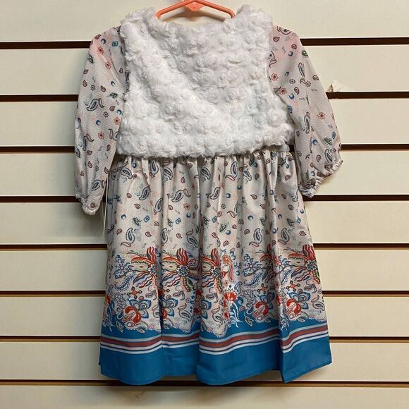 Pippa & Julie Boho Dress With Faux Fur Vest Size 2 - Picture 5 of 5